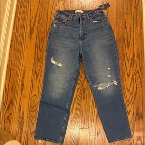 Abercrombie & Fitch curve love ankle straight ultra high rise